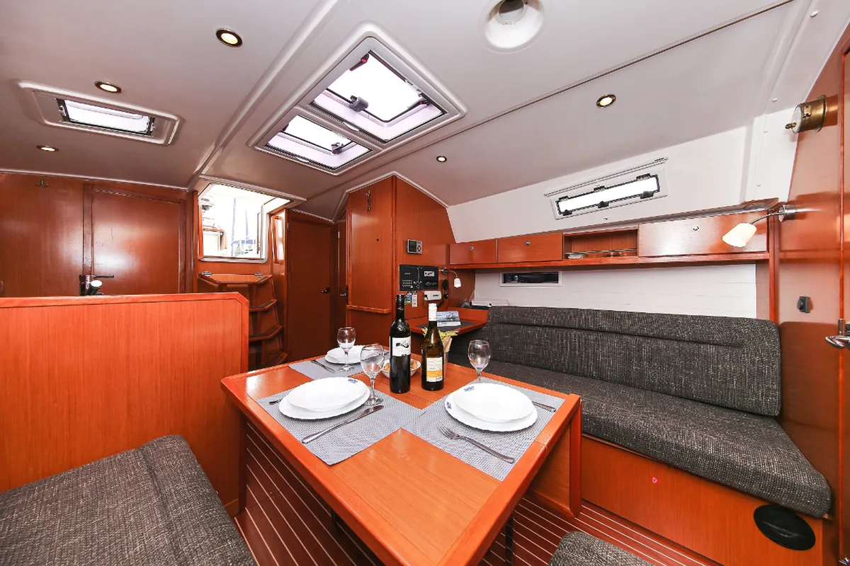 Salon of Wilma, a Bavaria Cruiser 36 sailboat at Grad Pula, Croatia