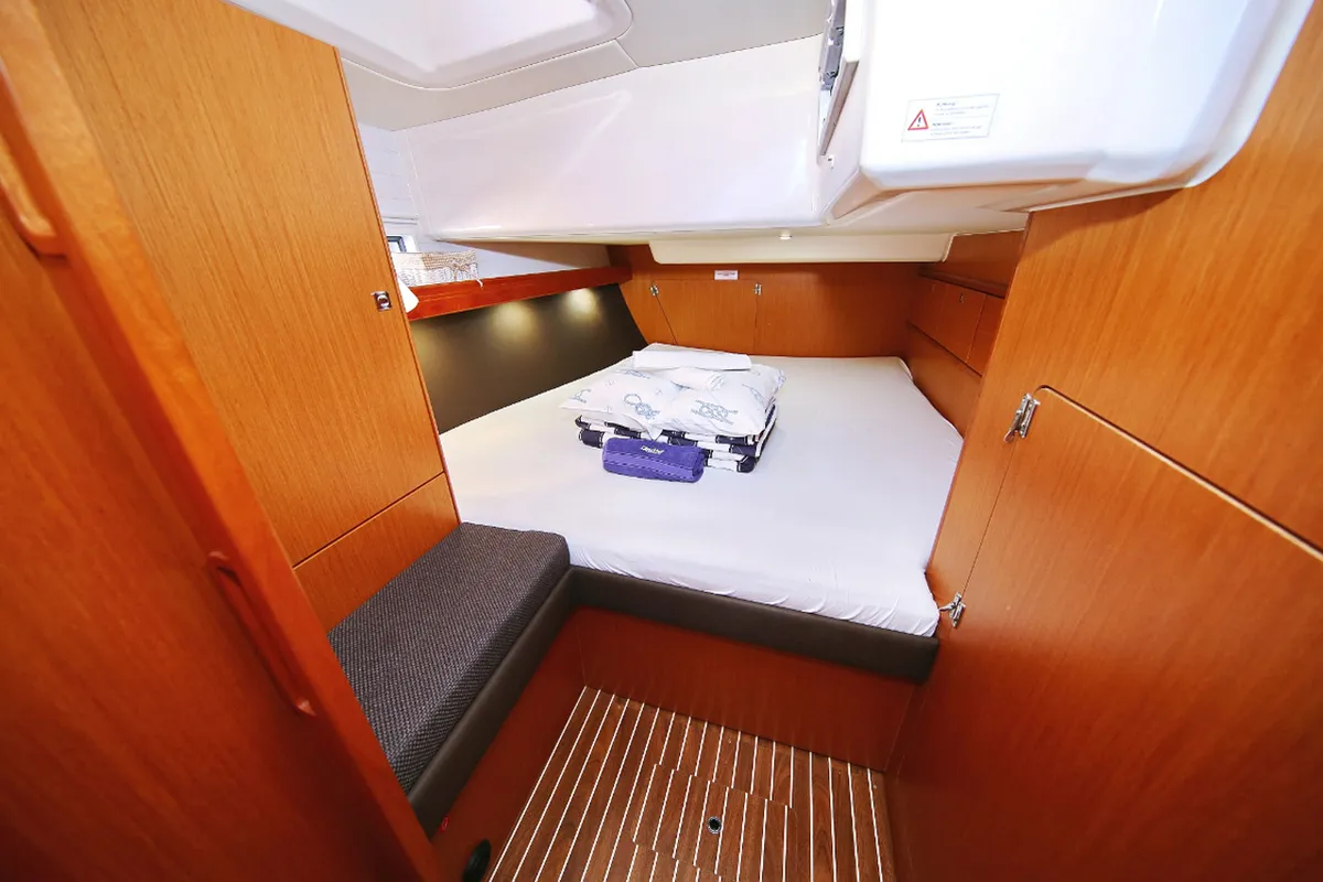 Cabin on Wilma, a Bavaria Cruiser 36 sailboat at Grad Pula, Croatia