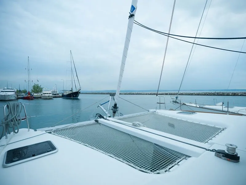 Lady Dom, a Lagoon 400 S2 catamaran at Sithonia Municipal Unit, Greece