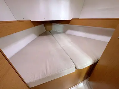 Cabin on Storm, a Jeanneau Sun Odyssey 30i sailboat at Heiligenhafen, Germany