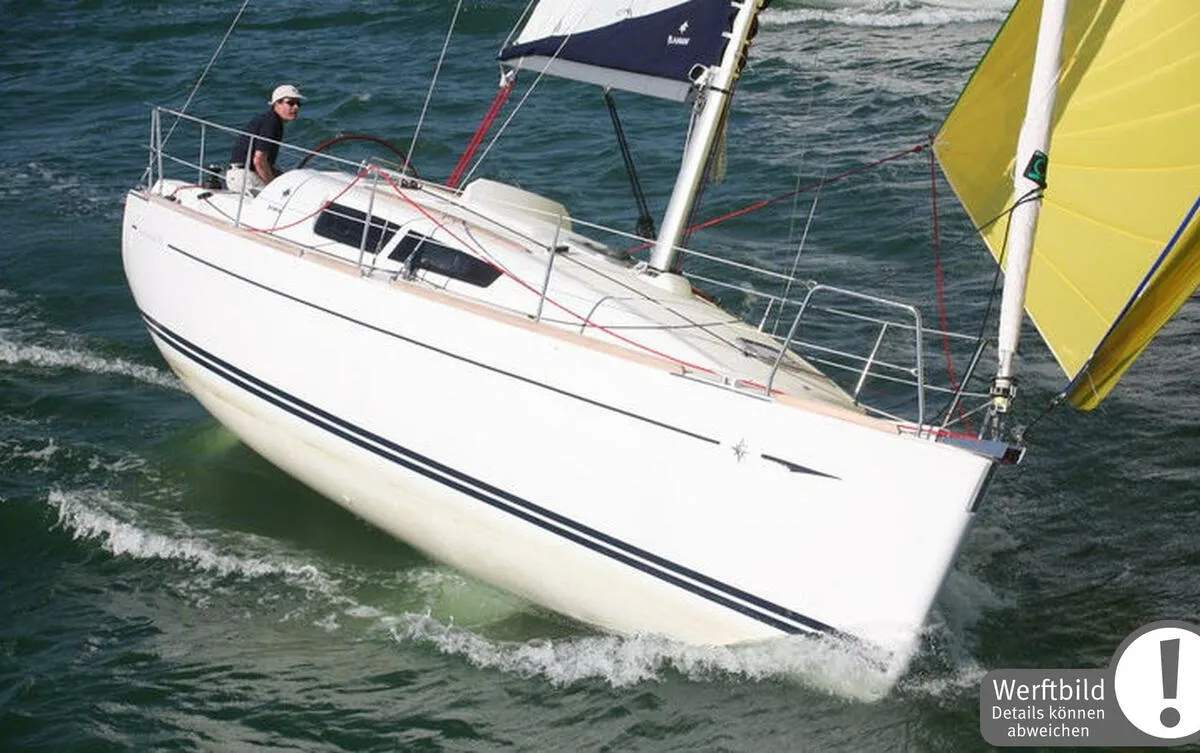 Exterior view of Storm, a Jeanneau Sun Odyssey 30i sailboat at Heiligenhafen, Germany