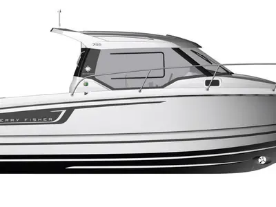 Duga, a Jeanneau Merry Fisher 795 motorboat at Punat, Croatia