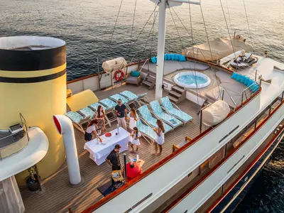 Deck of Casablanca, a Gulet Motoryacht motor yacht at Grad Trogir, Croatia