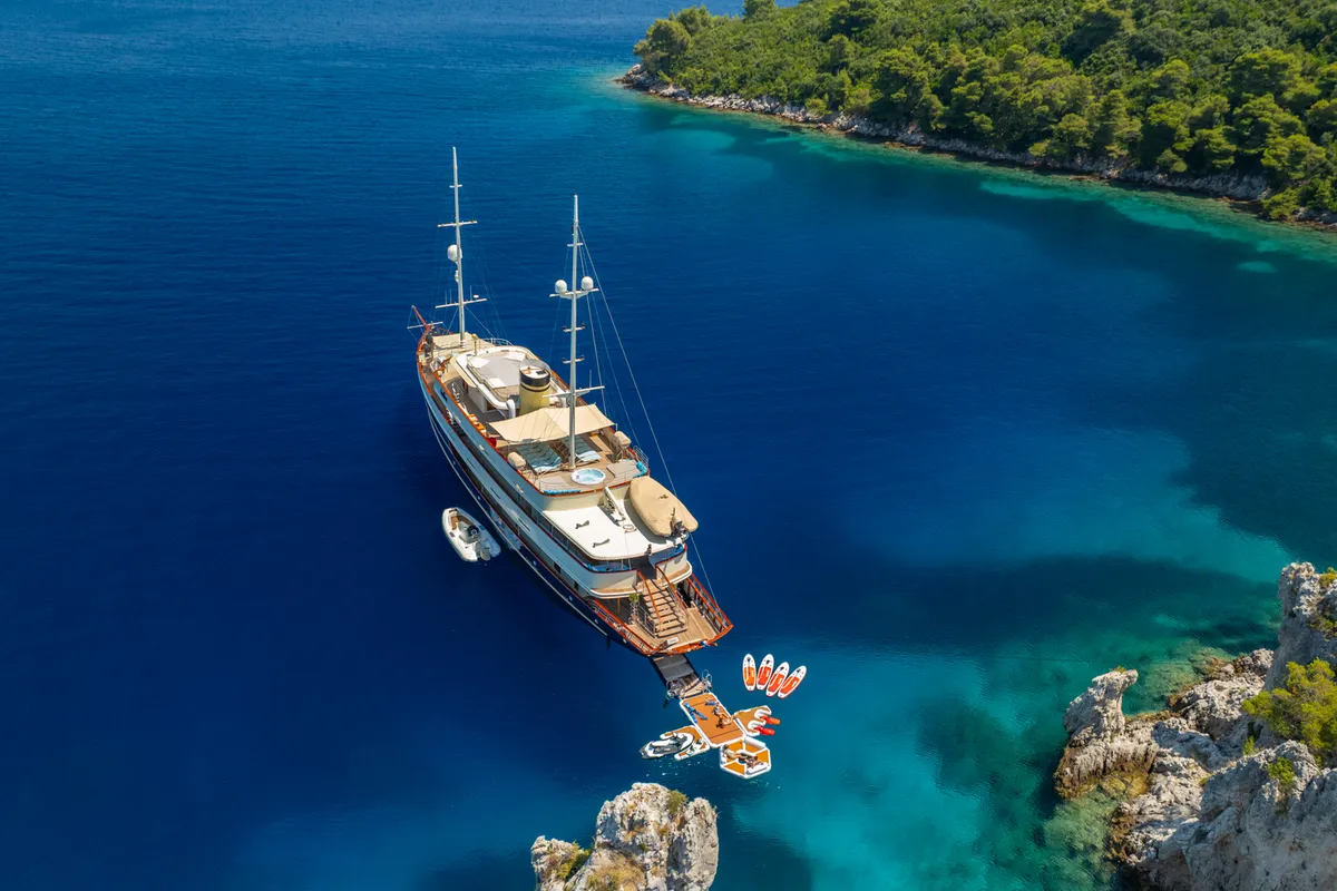 Exterior view of Casablanca, a Gulet Motoryacht motor yacht at Grad Trogir, Croatia