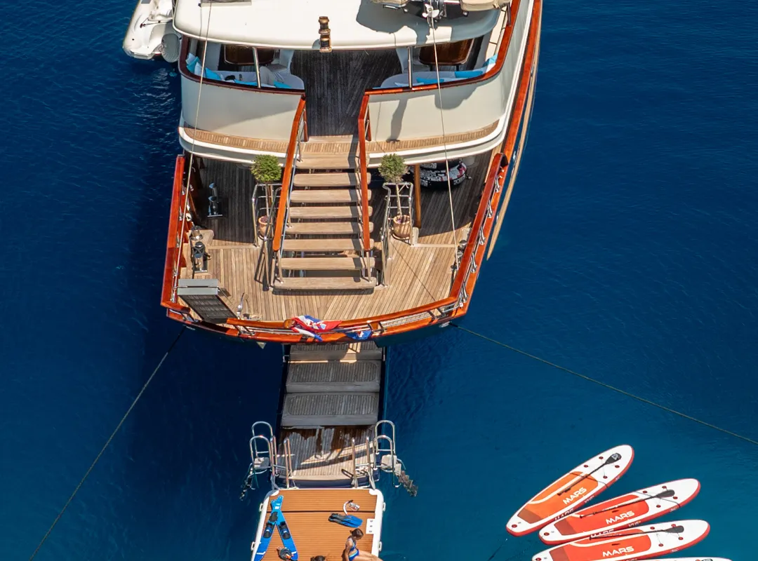 Deck of Casablanca, a Gulet Motoryacht motor yacht at Grad Trogir, Croatia