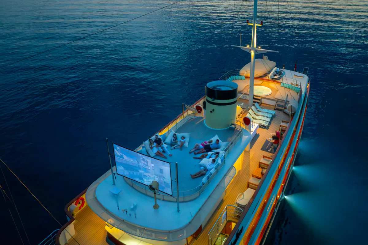 Deck of Casablanca, a Gulet Motoryacht motor yacht at Grad Trogir, Croatia