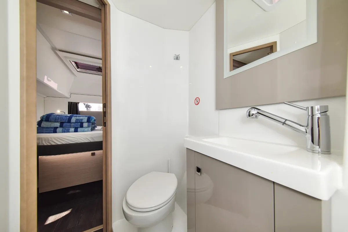 Head on Le Bart, a Fountaine Pajot Astrea 42 catamaran at Zadar, Croatia