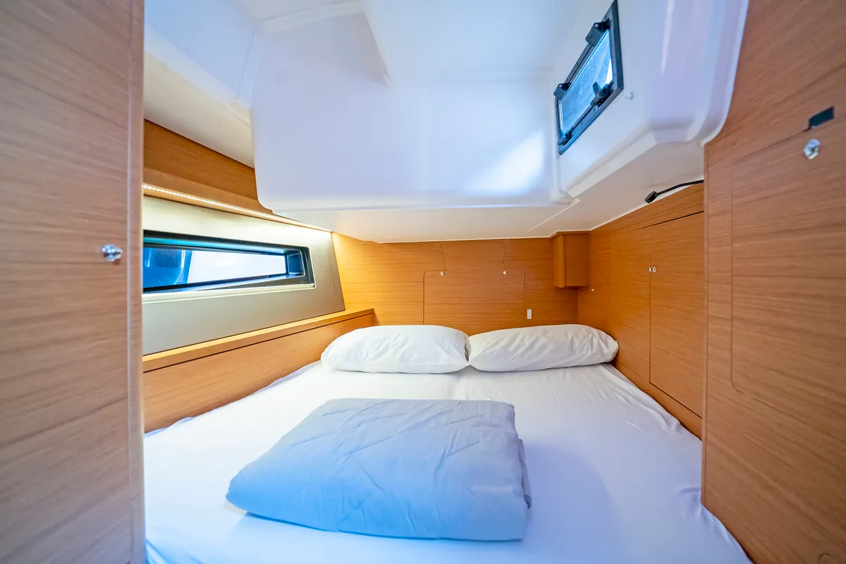 Cabin on First Song, a Dufour 41 sailboat at Skradin, Croatia