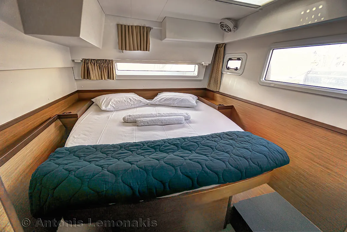 Cabin on Winny (skippered only), a Lagoon 42 catamaran at Finikas, Greece
