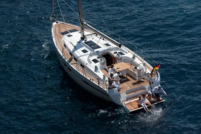 Exterior view of Star Doris, a Bavaria 45 Cruiser sailboat at Punat, Croatia