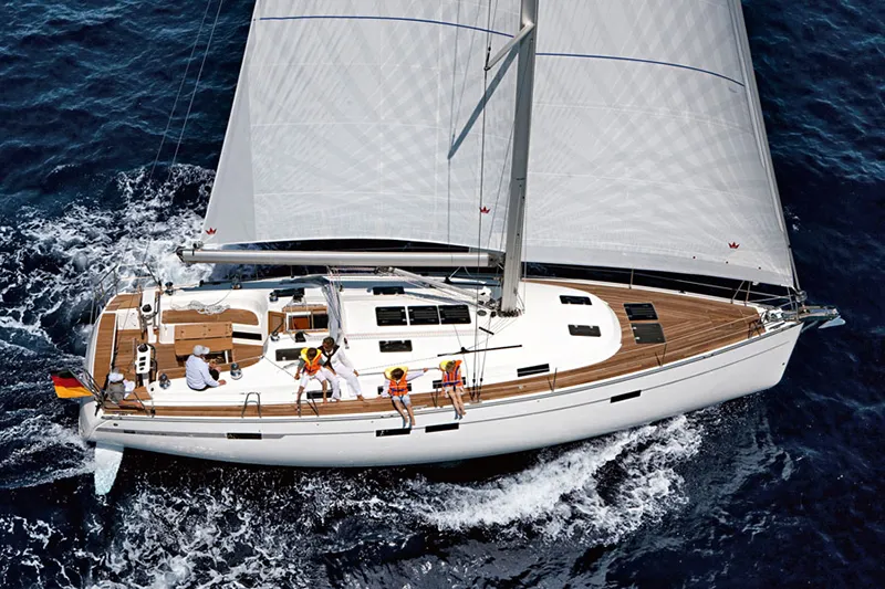 Exterior view of Star Doris, a Bavaria 45 Cruiser sailboat at Punat, Croatia