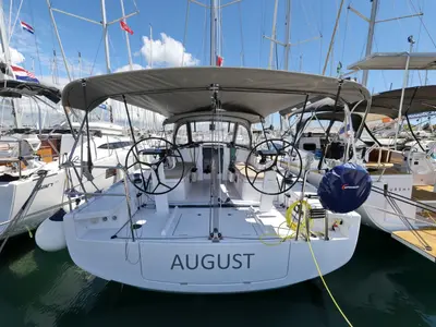 August, a Beneteau First 36 sailboat at Grad Biograd na Moru, Croatia