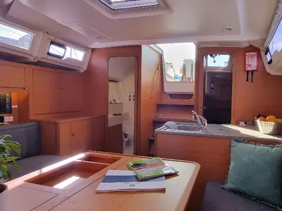 Salon of Vasco, a Dufour 37 sailboat at Vallauris, France