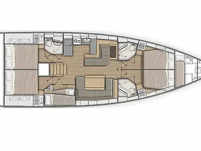 Amelia, a Beneteau Oceanis 51.1 sailboat at Athens, Greece
