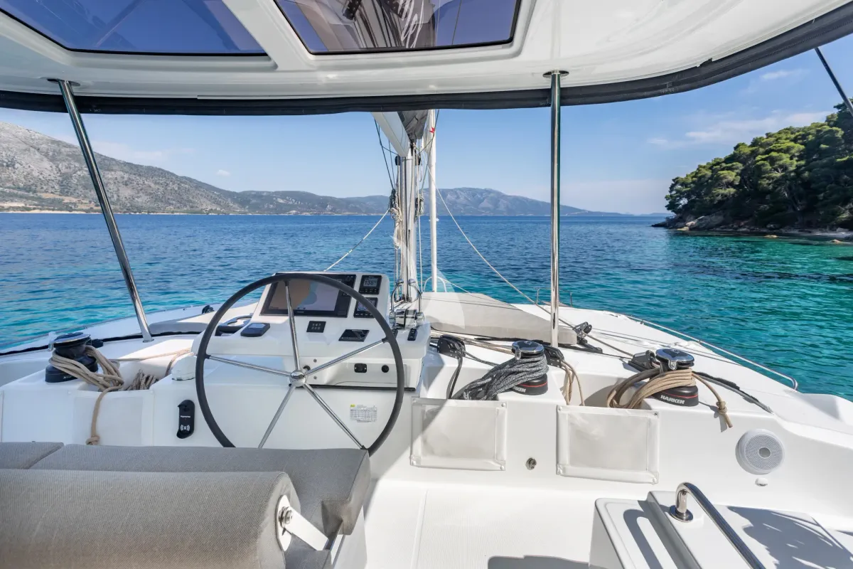 Aranel, a Lagoon 51 catamaran at Municipal Unit of Lefkada, Greece