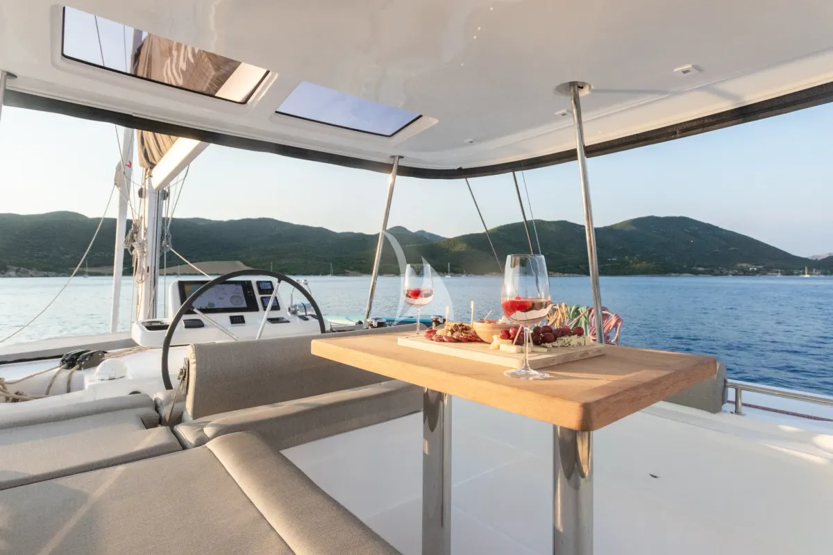 Aranel, a Lagoon 51 catamaran at Municipal Unit of Lefkada, Greece