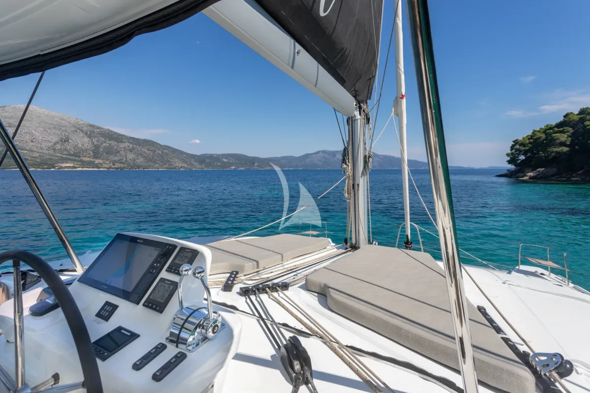Aranel, a Lagoon 51 catamaran at Municipal Unit of Lefkada, Greece