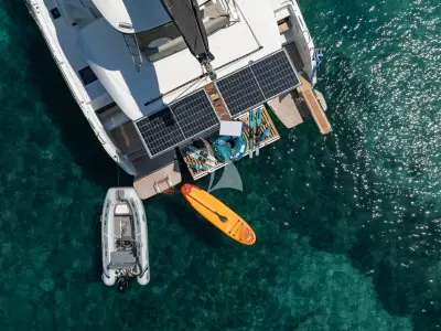 Aranel, a Lagoon 51 catamaran at Municipal Unit of Lefkada, Greece