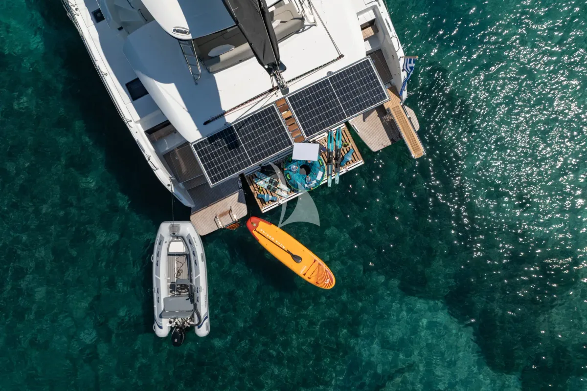 Aranel, a Lagoon 51 catamaran at Municipal Unit of Lefkada, Greece