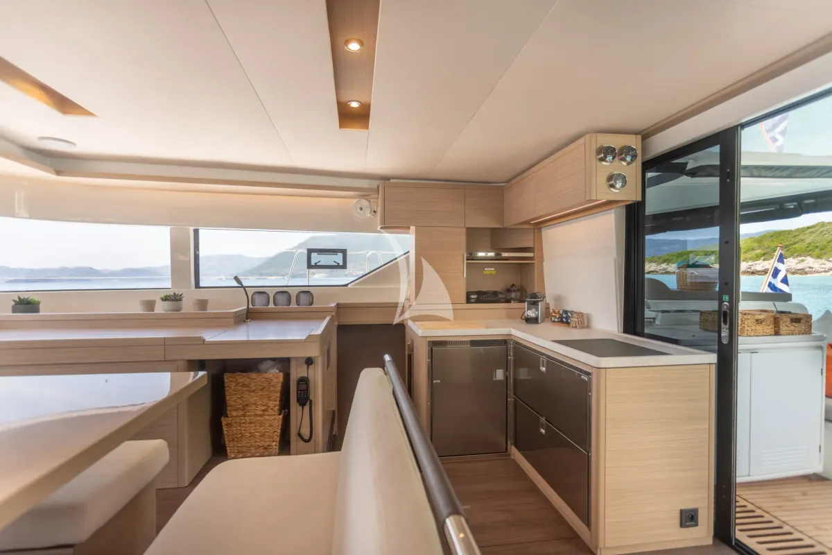 Aranel, a Lagoon 51 catamaran at Municipal Unit of Lefkada, Greece