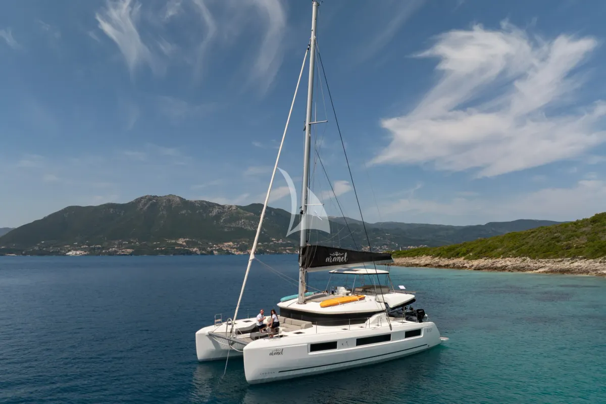 Aranel, a Lagoon 51 catamaran at Municipal Unit of Lefkada, Greece