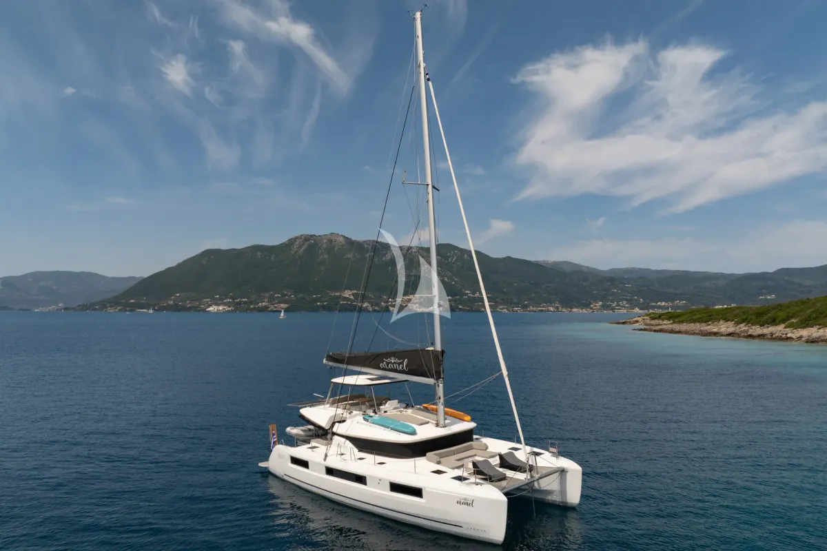 Aranel, a Lagoon 51 catamaran at Municipal Unit of Lefkada, Greece