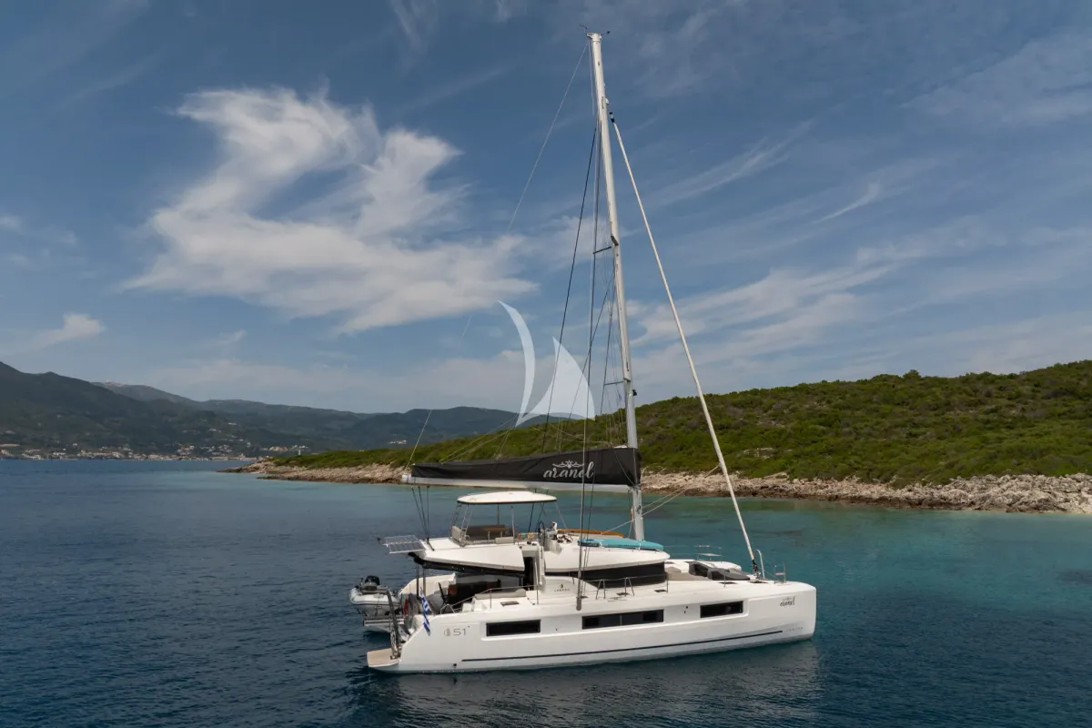 Aranel, a Lagoon 51 catamaran at Municipal Unit of Lefkada, Greece