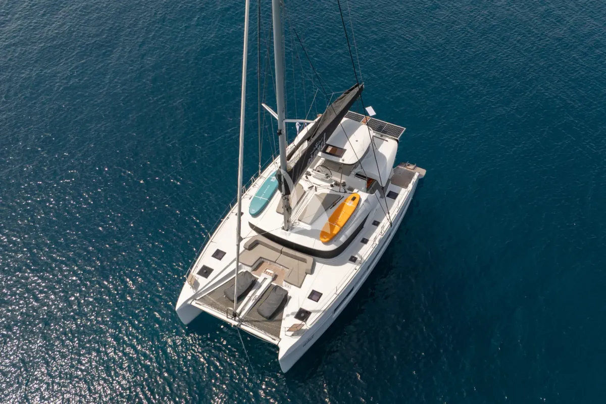 Aranel, a Lagoon 51 catamaran at Municipal Unit of Lefkada, Greece