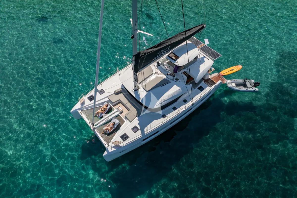 Aranel, a Lagoon 51 catamaran at Municipal Unit of Lefkada, Greece
