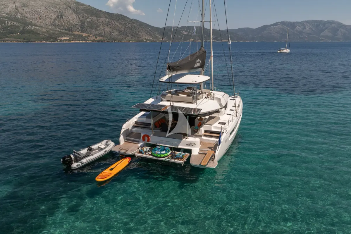 Aranel, a Lagoon 51 catamaran at Municipal Unit of Lefkada, Greece