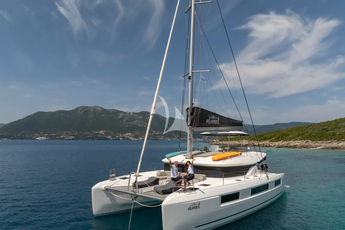 Aranel, a Lagoon 51 catamaran at Municipal Unit of Lefkada, Greece