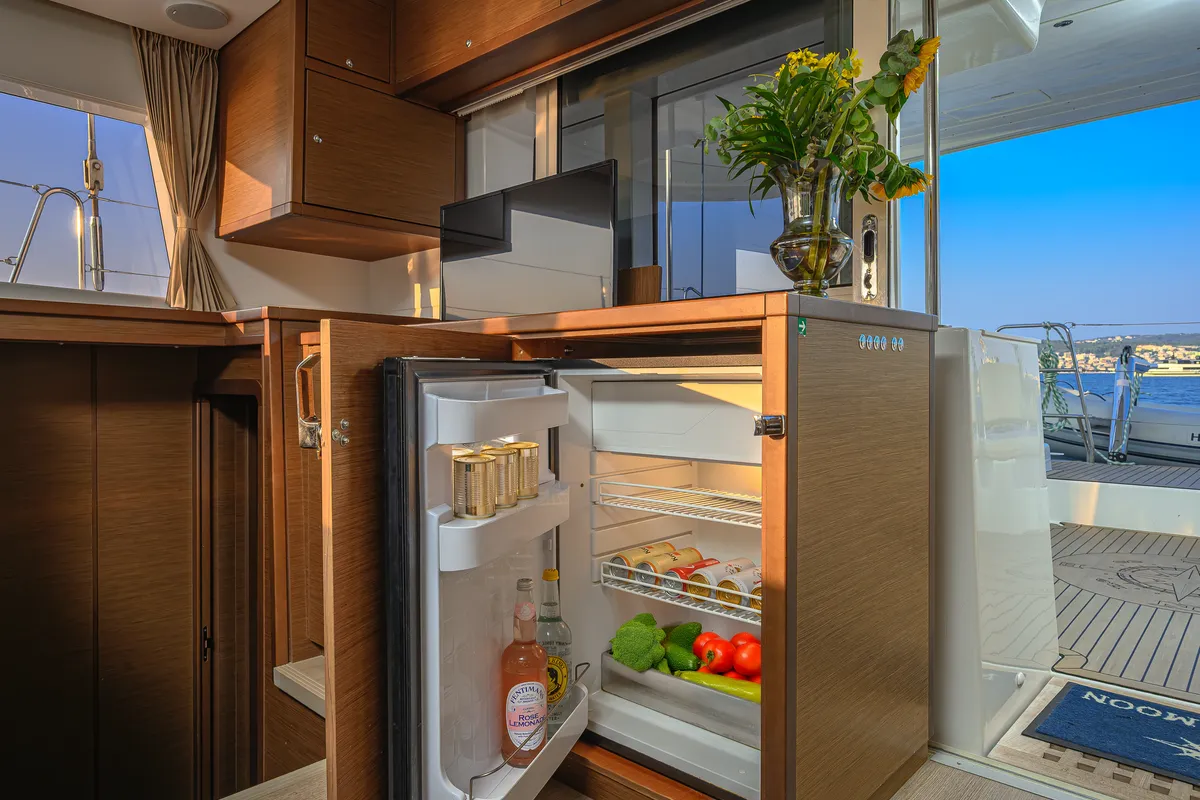 Galley of Blue Berry, a Lagoon 450 Fly catamaran at Trogir, Croatia