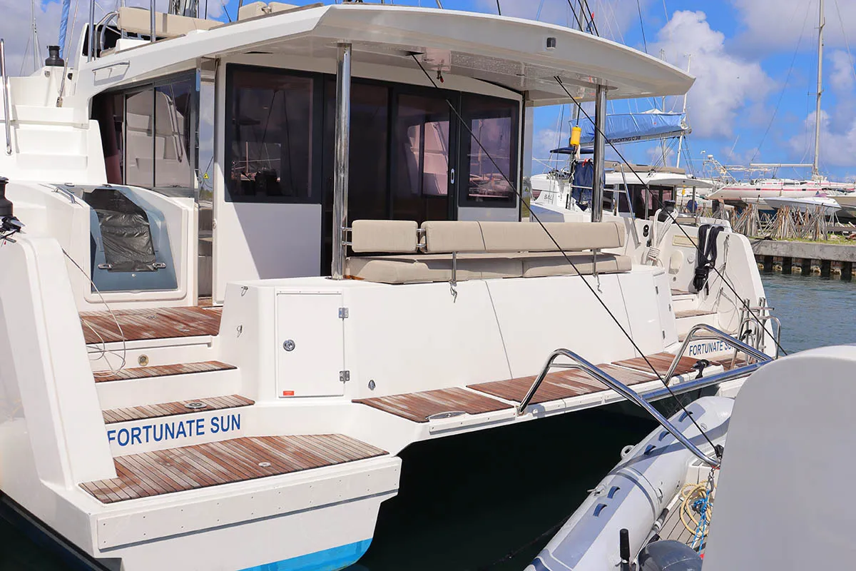 Fortunate Sun, a Bali 4.6 catamaran at Road Town, British Virgin Islands