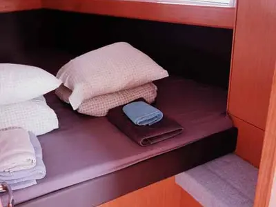 Cabin on Catalina, a Bavaria Cruiser 37 sailboat at Figari/Golfo Aranci, Italy