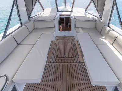 Salon of Spring Song, a Beneteau Oceanis 54 sailboat at Grad Kaštela, Croatia