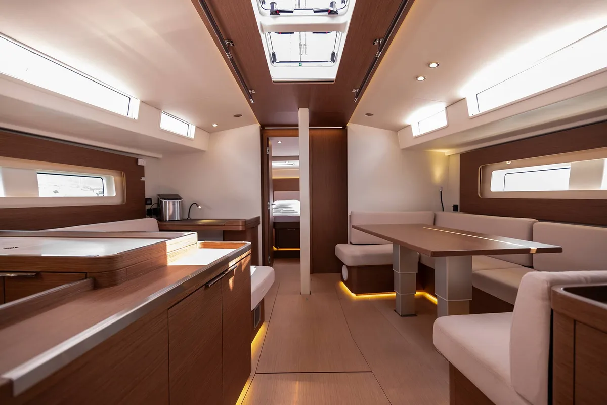 Cabin on Spring Song, a Beneteau Oceanis 54 sailboat at Grad Kaštela, Croatia