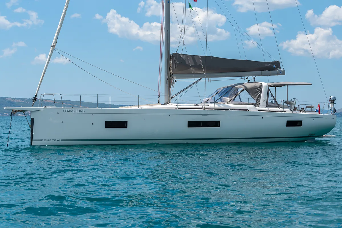 Spring Song, a Beneteau Oceanis 54 sailboat at Grad Kaštela, Croatia