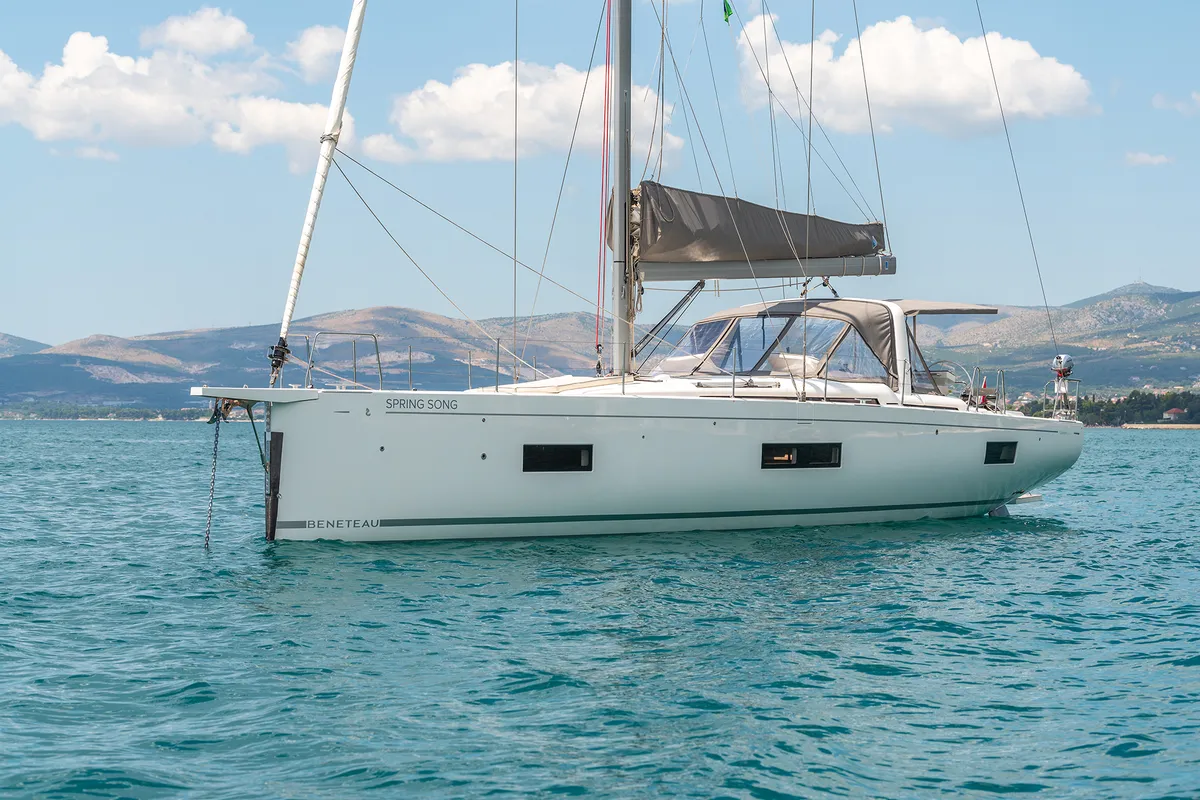 Spring Song, a Beneteau Oceanis 54 sailboat at Grad Kaštela, Croatia