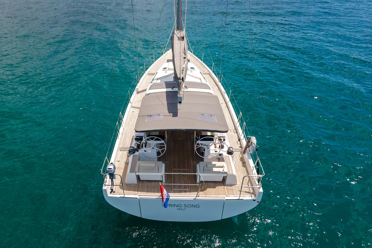 Spring Song, a Beneteau Oceanis 54 sailboat at Grad Kaštela, Croatia