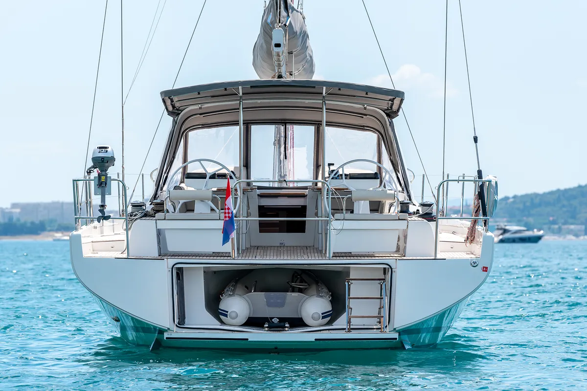 Spring Song, a Beneteau Oceanis 54 sailboat at Grad Kaštela, Croatia