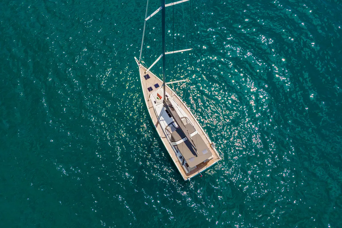 Spring Song, a Beneteau Oceanis 54 sailboat at Grad Kaštela, Croatia