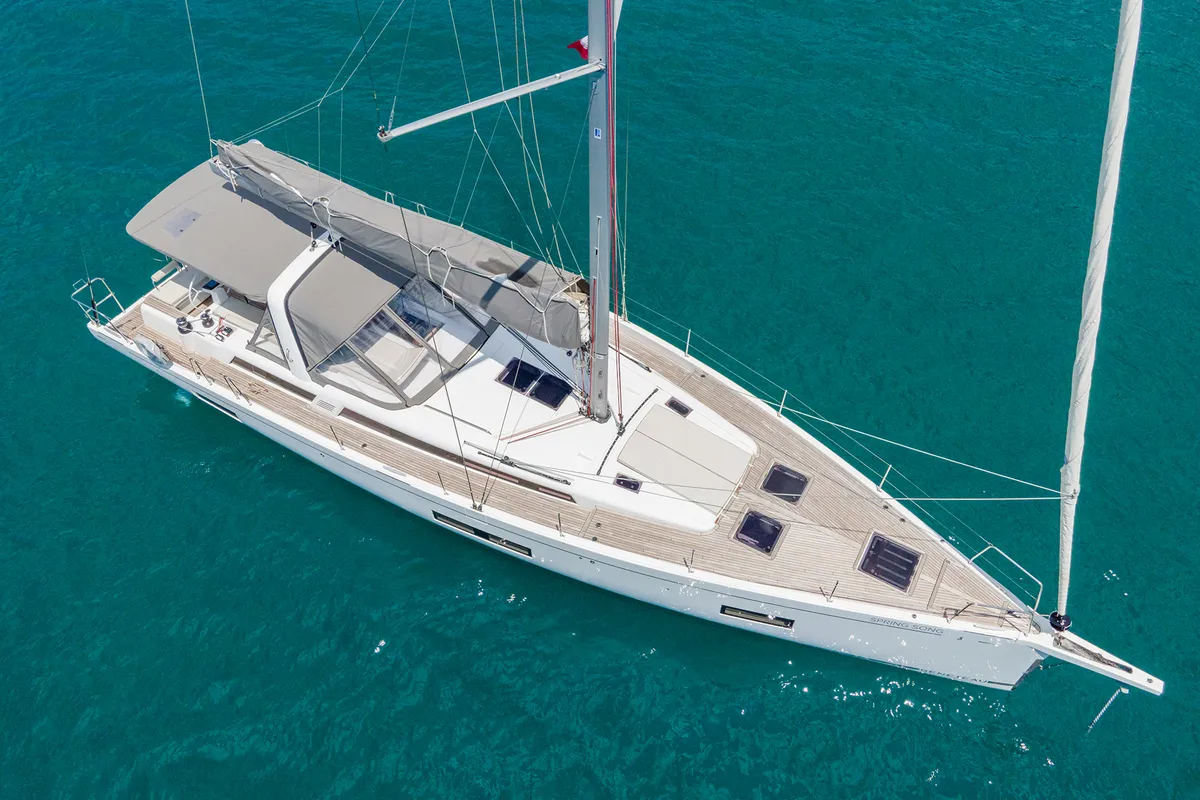 Spring Song, a Beneteau Oceanis 54 sailboat at Grad Kaštela, Croatia