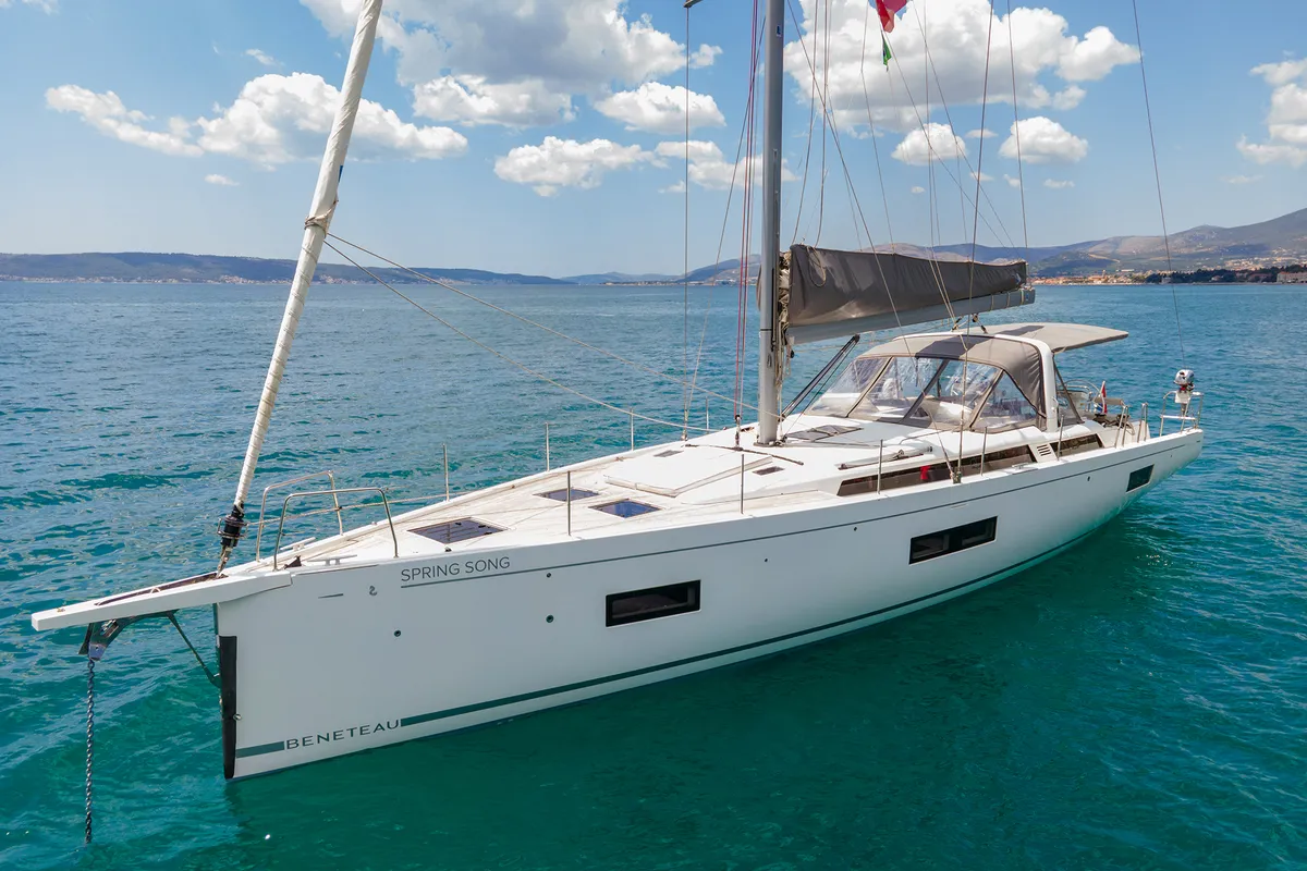 Spring Song, a Beneteau Oceanis 54 sailboat at Grad Kaštela, Croatia