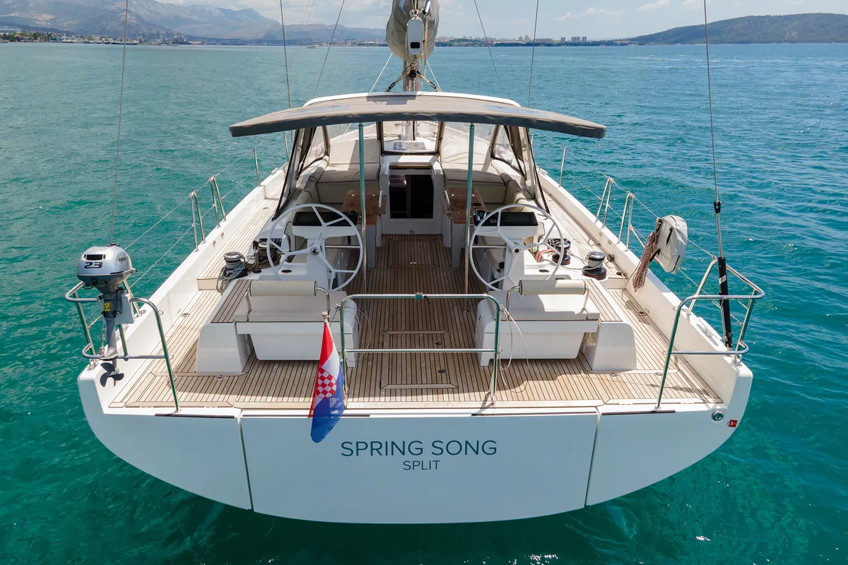 Spring Song, a Beneteau Oceanis 54 sailboat at Grad Kaštela, Croatia