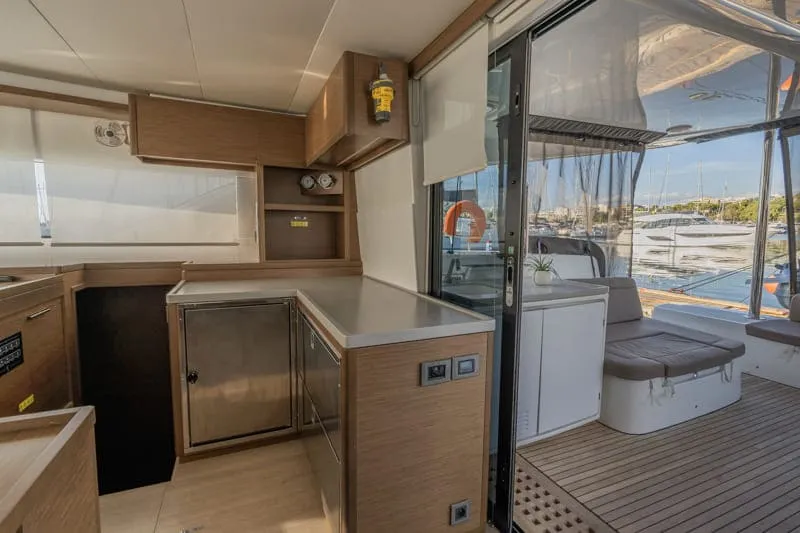 Salon of Pelagic Cat, a Lagoon 50 catamaran at Municipal Unit of Ellomenos, Greece