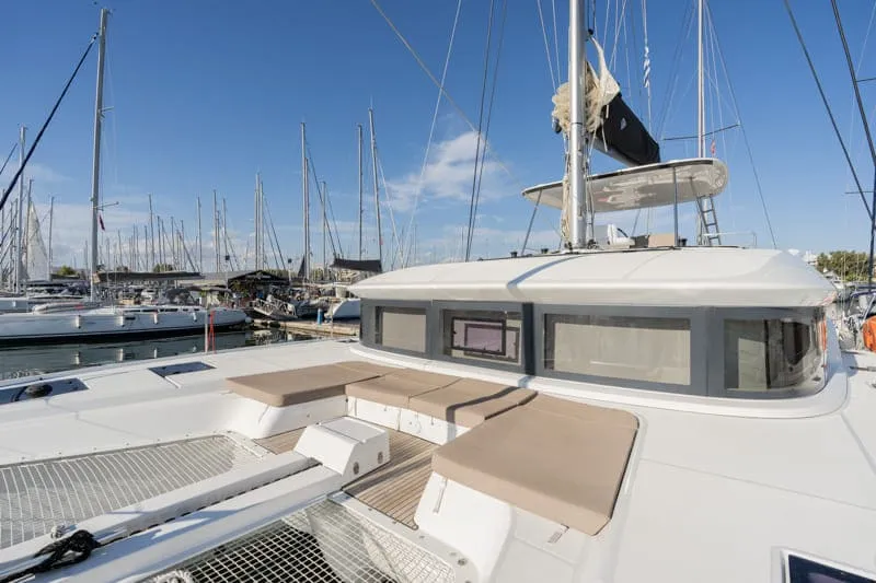 Deck of Pelagic Cat, a Lagoon 50 catamaran at Municipal Unit of Ellomenos, Greece