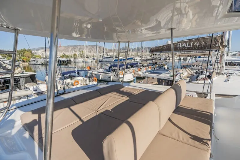 Deck of Pelagic Cat, a Lagoon 50 catamaran at Municipal Unit of Ellomenos, Greece