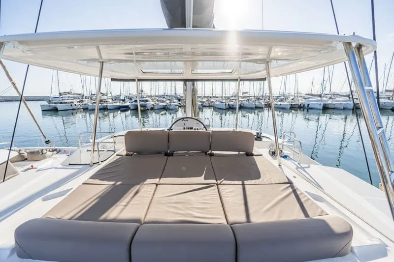 Salon of Pelagic Cat, a Lagoon 50 catamaran at Municipal Unit of Ellomenos, Greece
