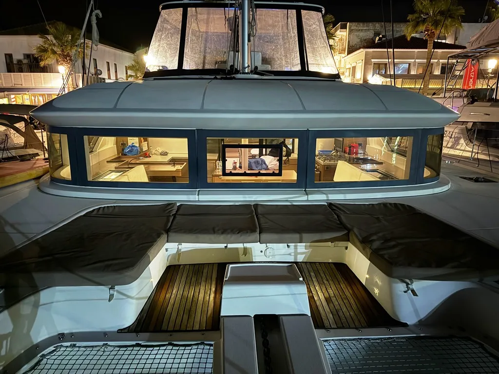 Exterior view of Pelagic Cat, a Lagoon 50 catamaran at Municipal Unit of Ellomenos, Greece