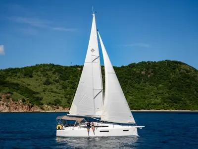 Soca Sleigh, a Jeanneau Sun Odyssey 380 sailboat at Road Town, British Virgin Islands